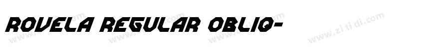 Rovela Regular Obliq字体转换